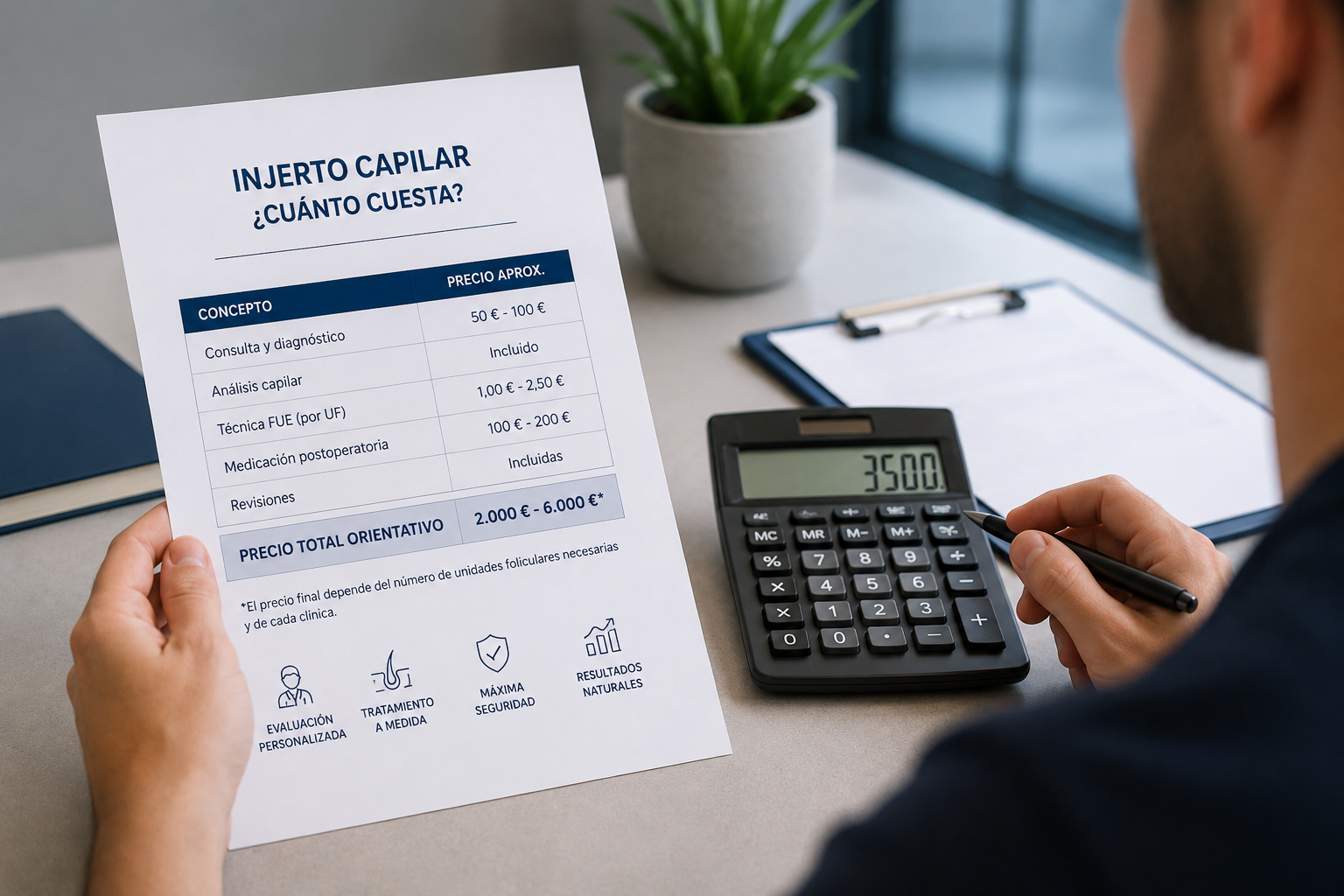 cuanto cuesta un injerto capilar