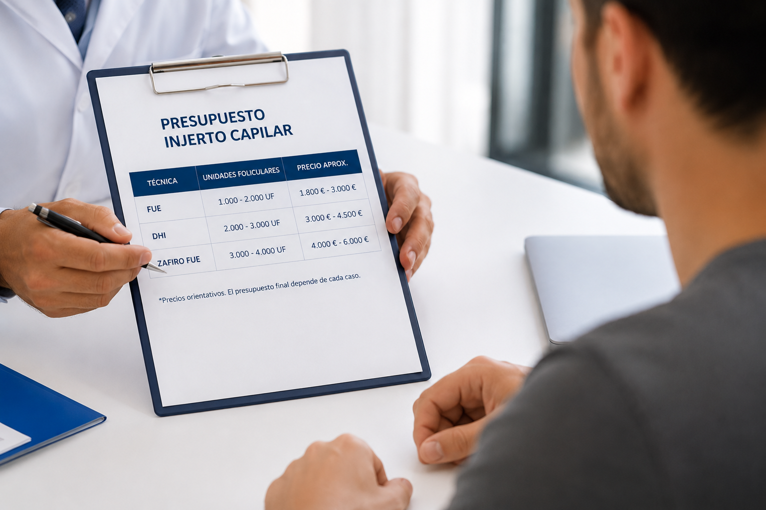 presupuesto injerto capilar